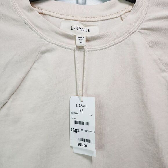 NWT $68 Lspace 'Mel Tee' Cropped Baseball Tee - Picture 7 of 8